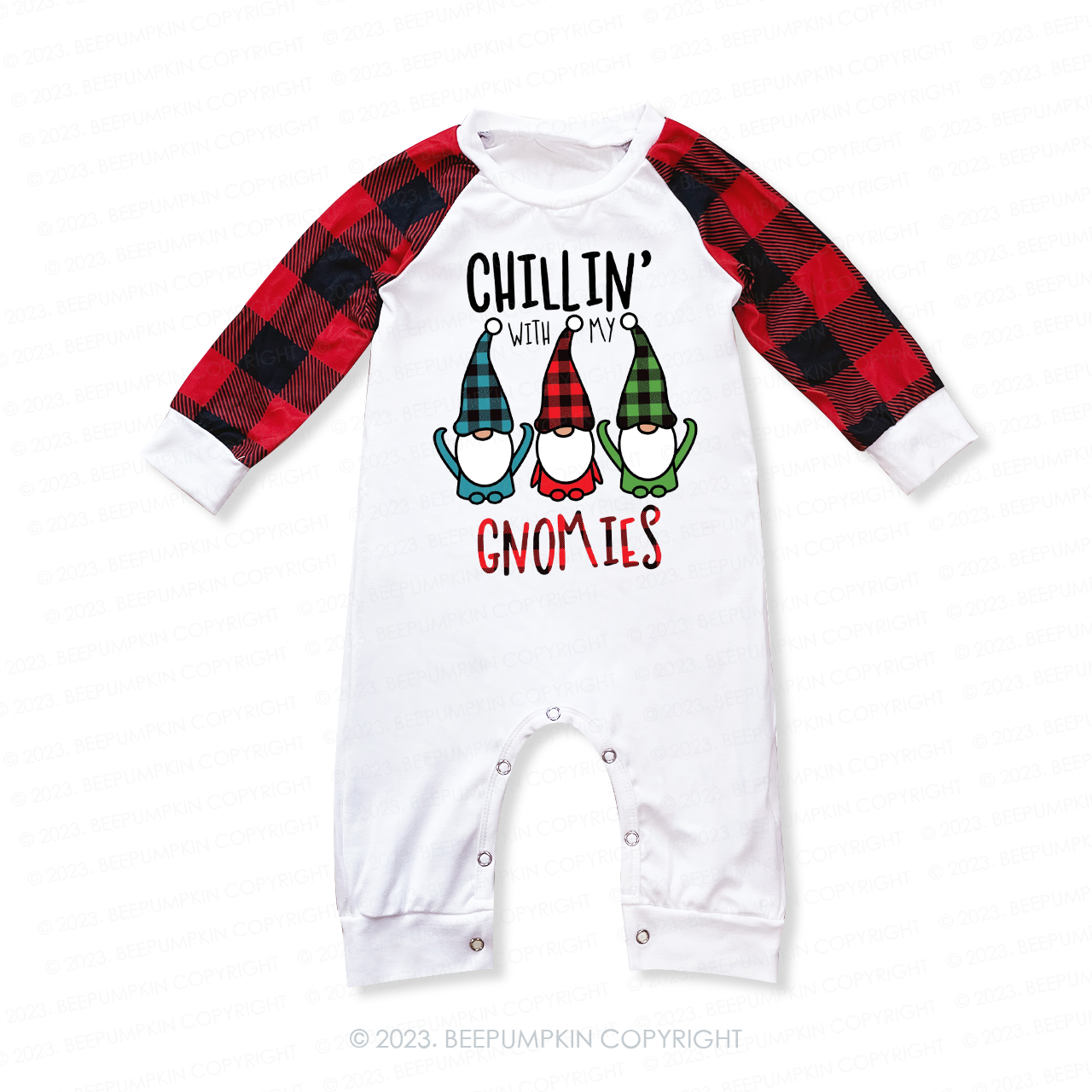 Buffalo Plaid Christmas Gnome Matching Pajamas For Family Beepumpkin