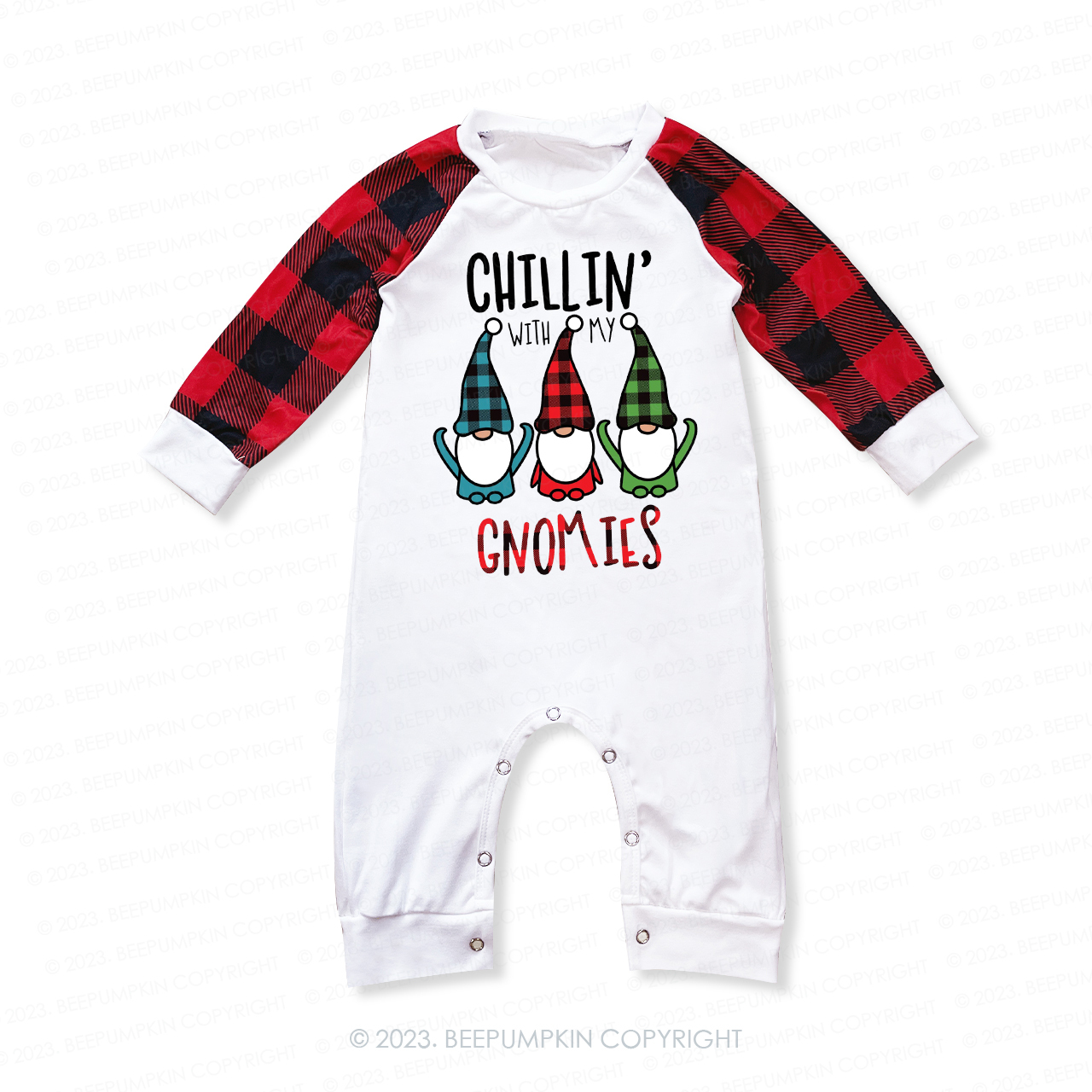 Buffalo Plaid Christmas Gnome Matching Pajamas For Family Beepumpkin