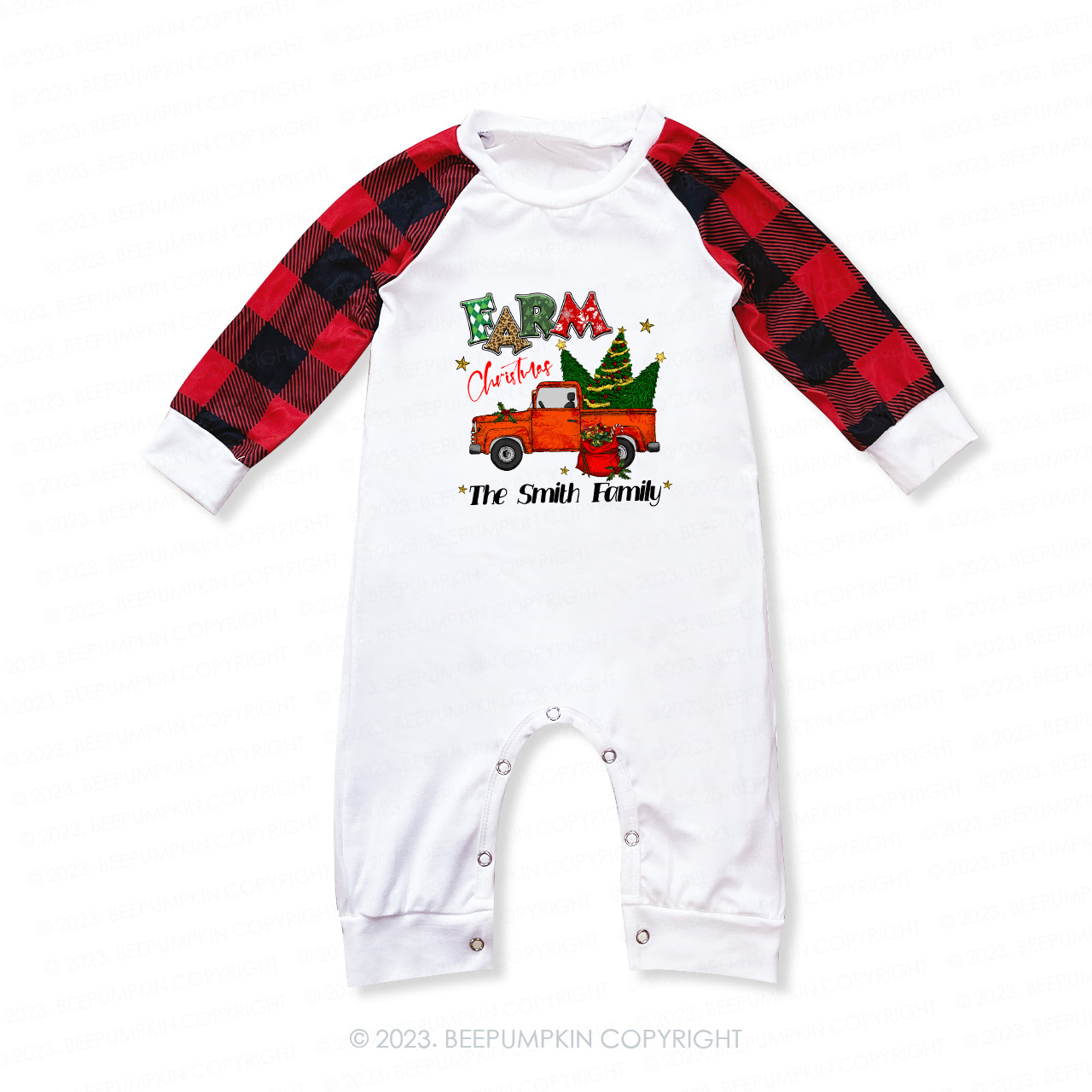 Personalized Farm Family Christmas Matching Pajamas For Family Beepumpkin