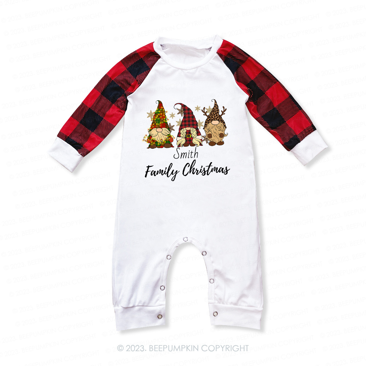 Personalized Merry Gnome Christmas Matching Pajamas For Family Beepumpkin