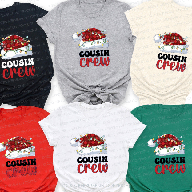 Cousin Crew Santa Claus Hat Matching Tees Beepumpkin
