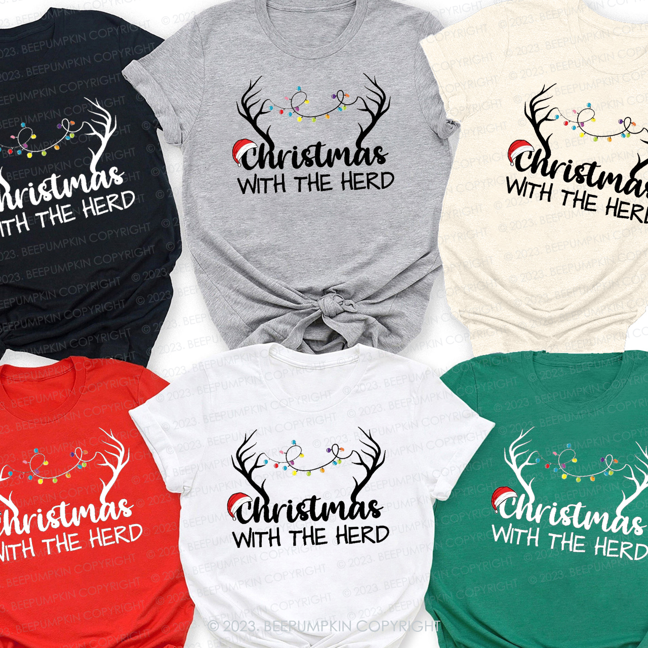 Christmas With The Herd Matching Shirts Beepumpkin