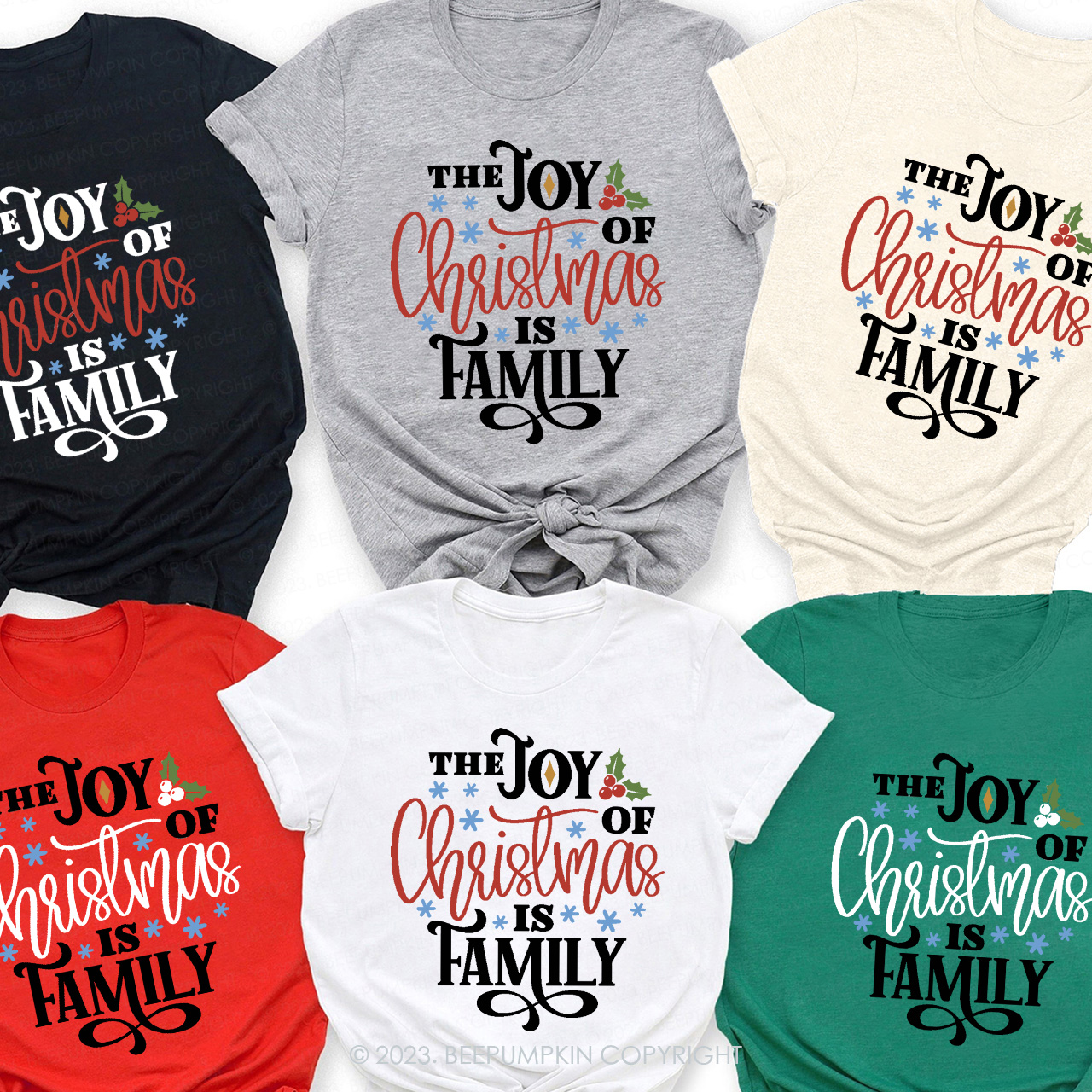 The Joy Of Christmas Is Family Matching Shirts Beepumpkin
