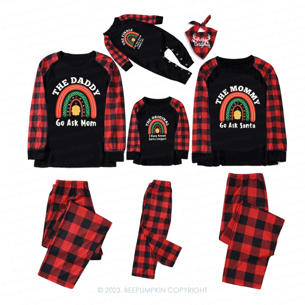 Personalized Christmas Colorful Rainbow Bridge Family Matching Pajamas Beepumpkin