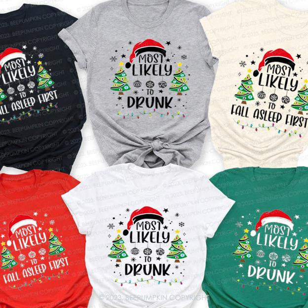 Personalized Most Likely To Santa Claus Series Matching T-Shirts Beepumpkin