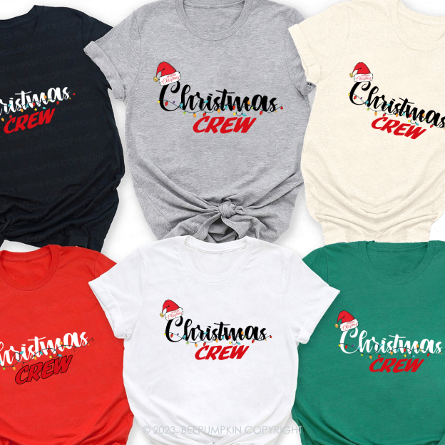 Holiday Christmas Crew Squad Matching Family T-shirts Beepumpkin