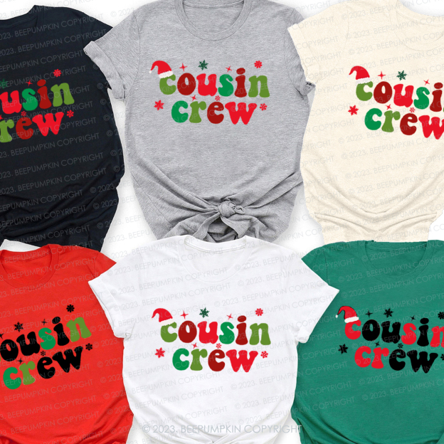 Fashion Cousin Crew Retro Family Matching Tees Beepumpkin