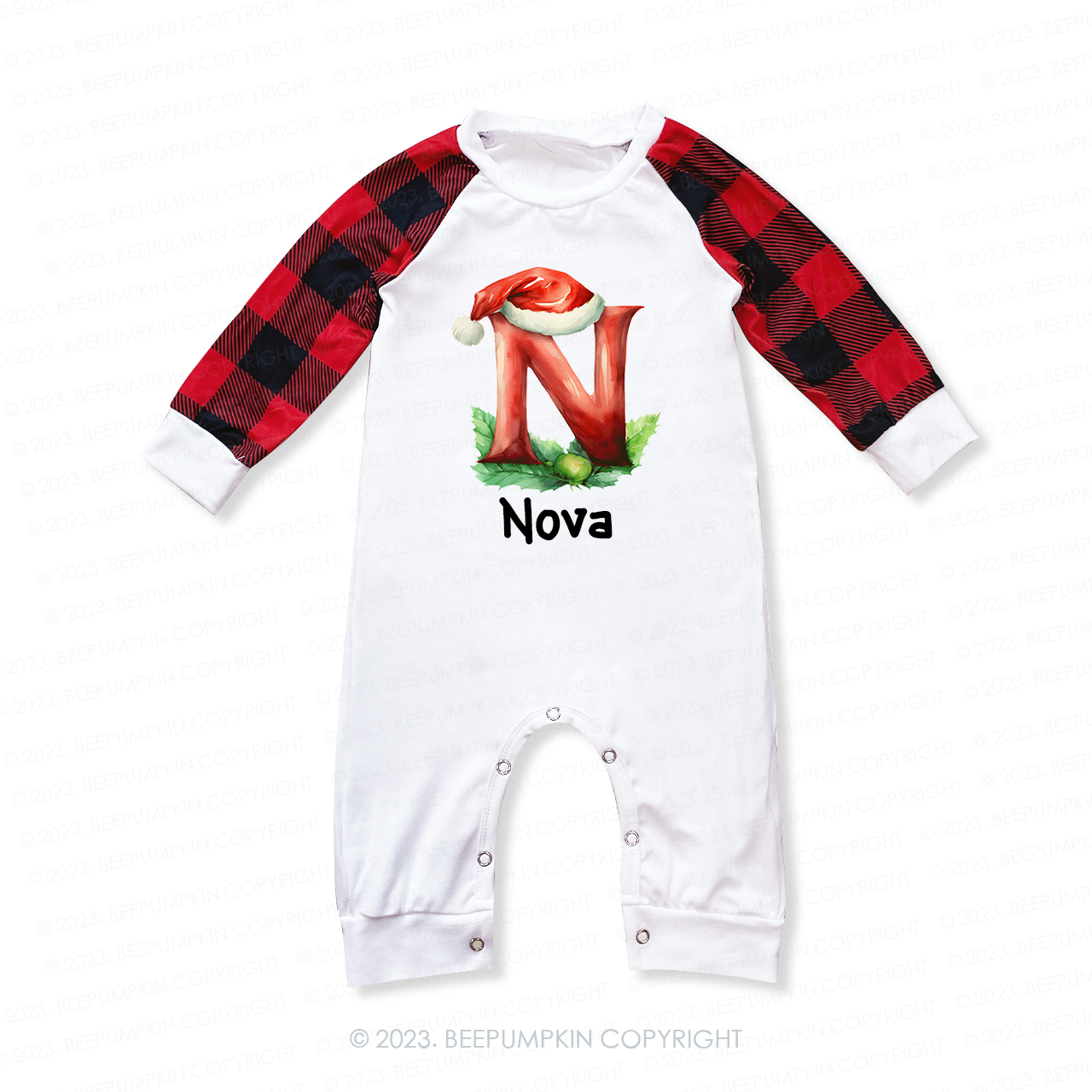 Personalized Christmas Gift Monogrammed Family Pajamas Beepumpkin
