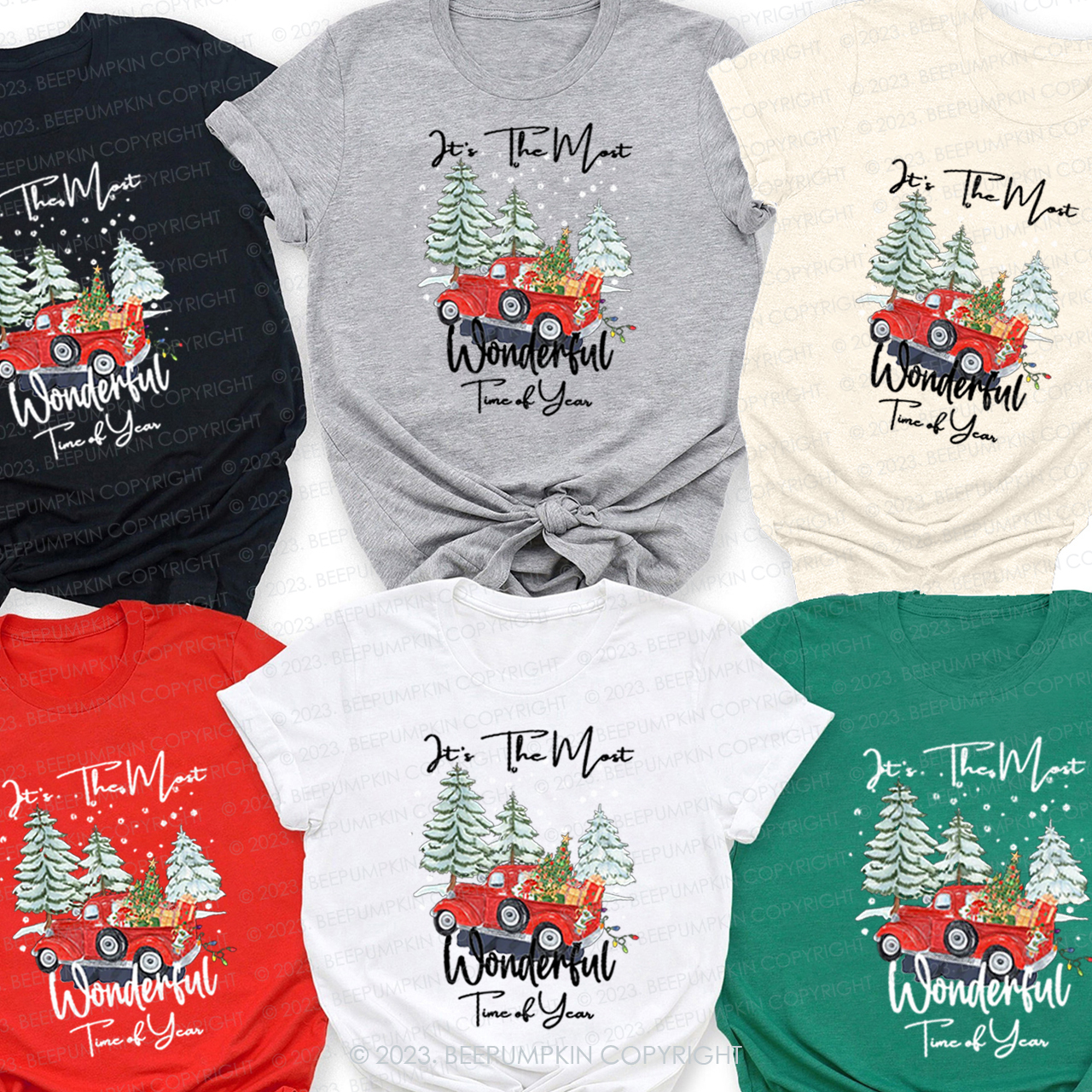 It's The Most Wonderful Time of The Year Family Matching Tees Beepumpkin