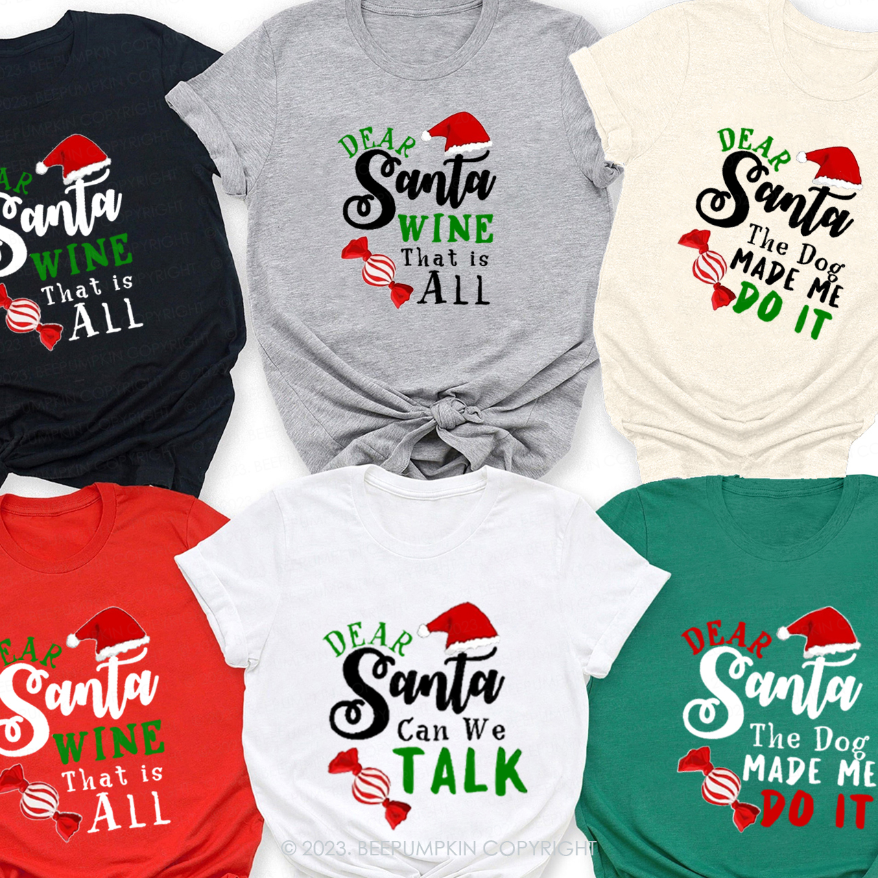 Personalized Dear Santa Life is Full of Surprises Matching Tees Beepumpkin