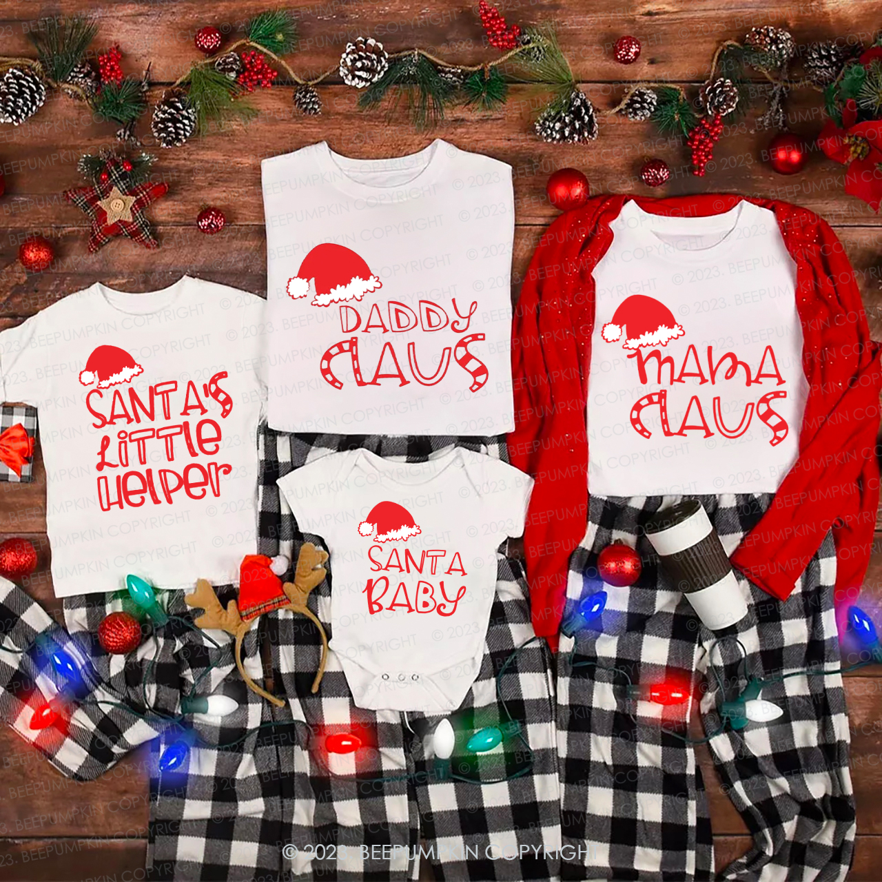 Santa Claus Mommy and Me Family Christmas Shirts