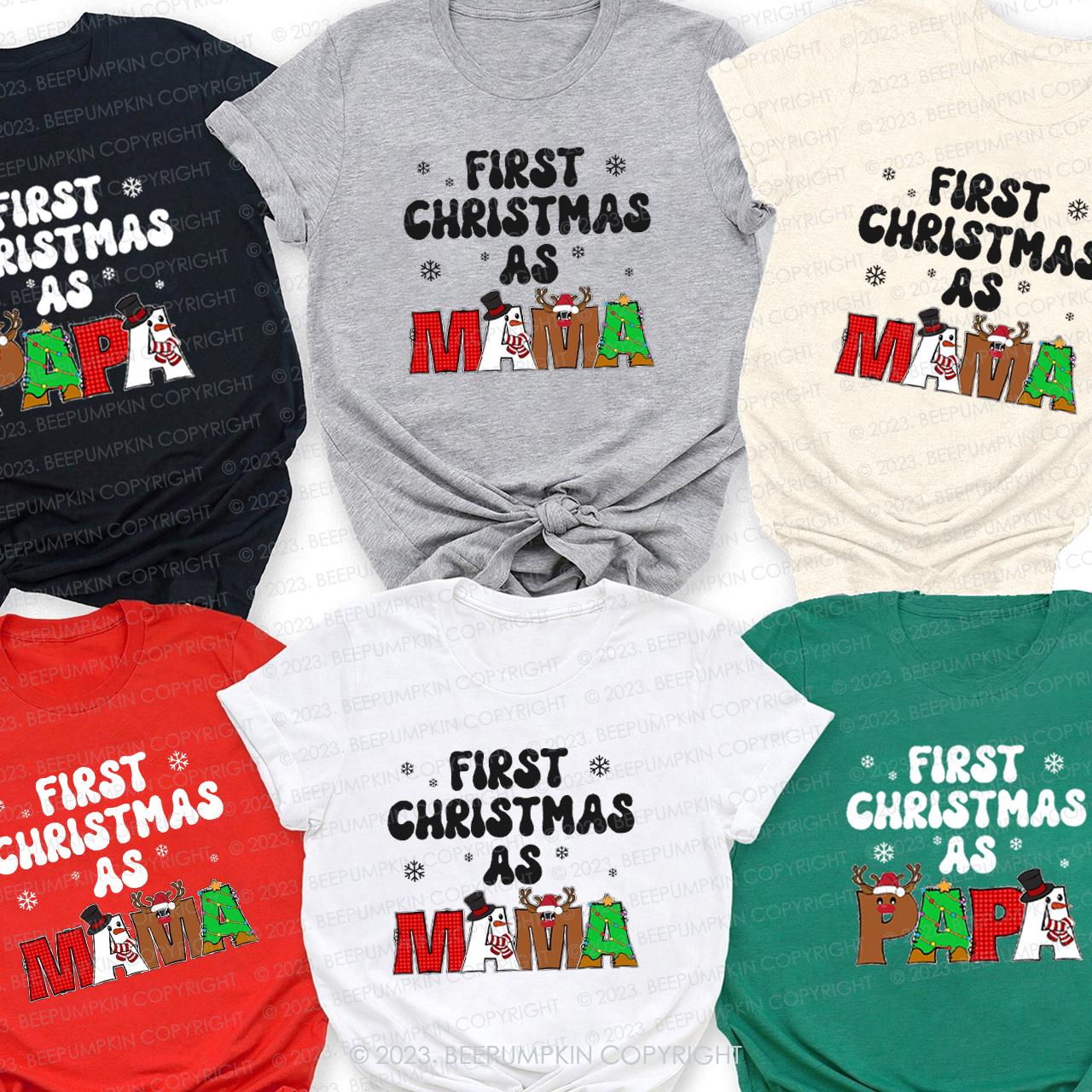 Personalized Bro It's My First Christmas Matching Family Shirt