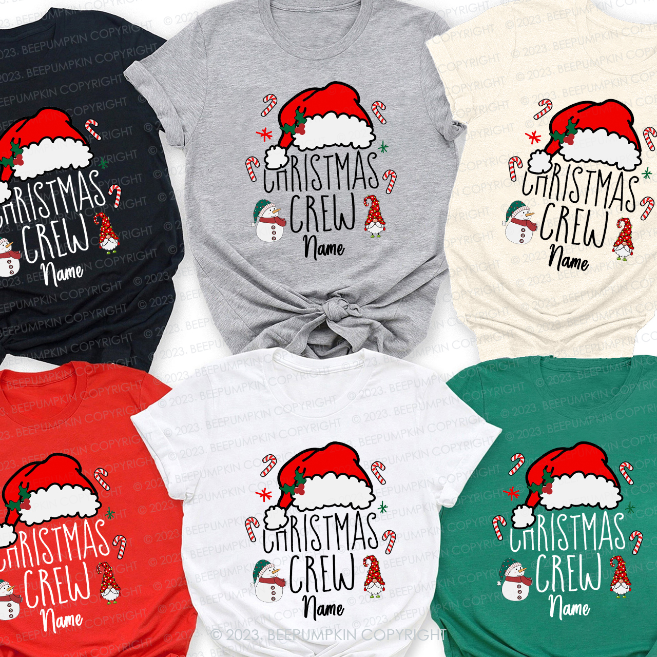 Personalized Christmas Crew Matching Family Christmas Shirts