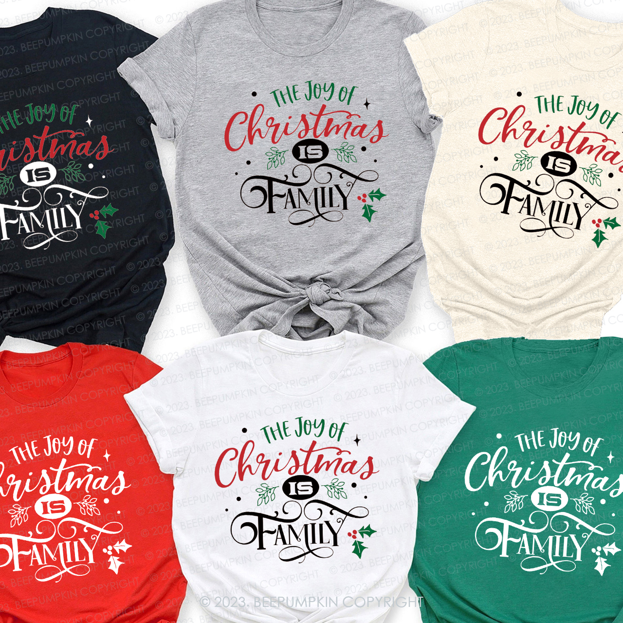 The Joy Of Christmas Is Family Holiday Matching Shirts