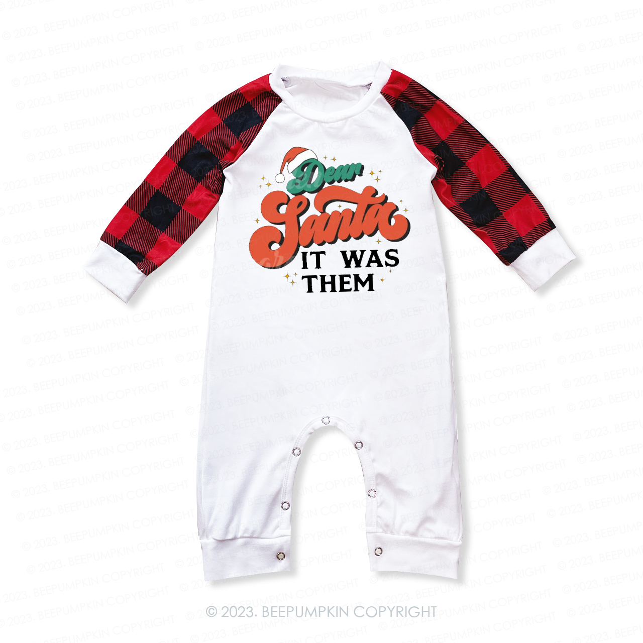 Cute Dear Santa Family Christmas Gift Matching Pajamas