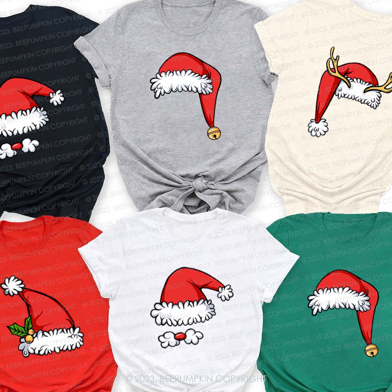 Four Kinds of Cute and Funny Christmas Hats Shirts