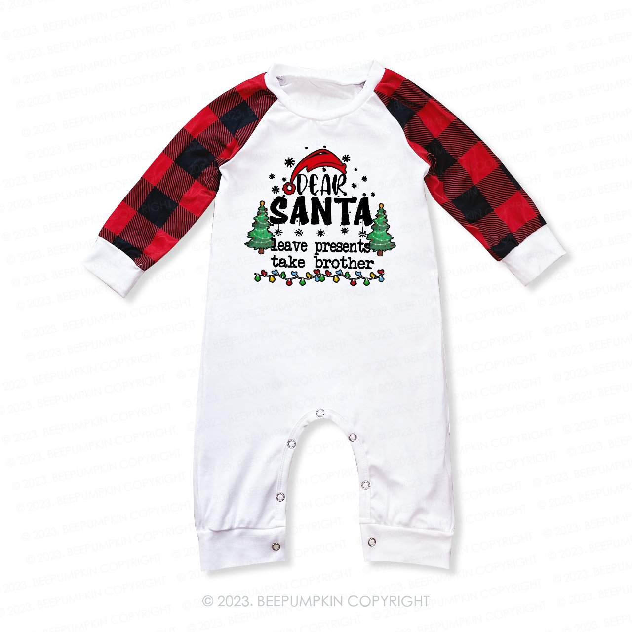 Custom Funny Dear Santa Hat Quotes Christmas Matching Pajamas