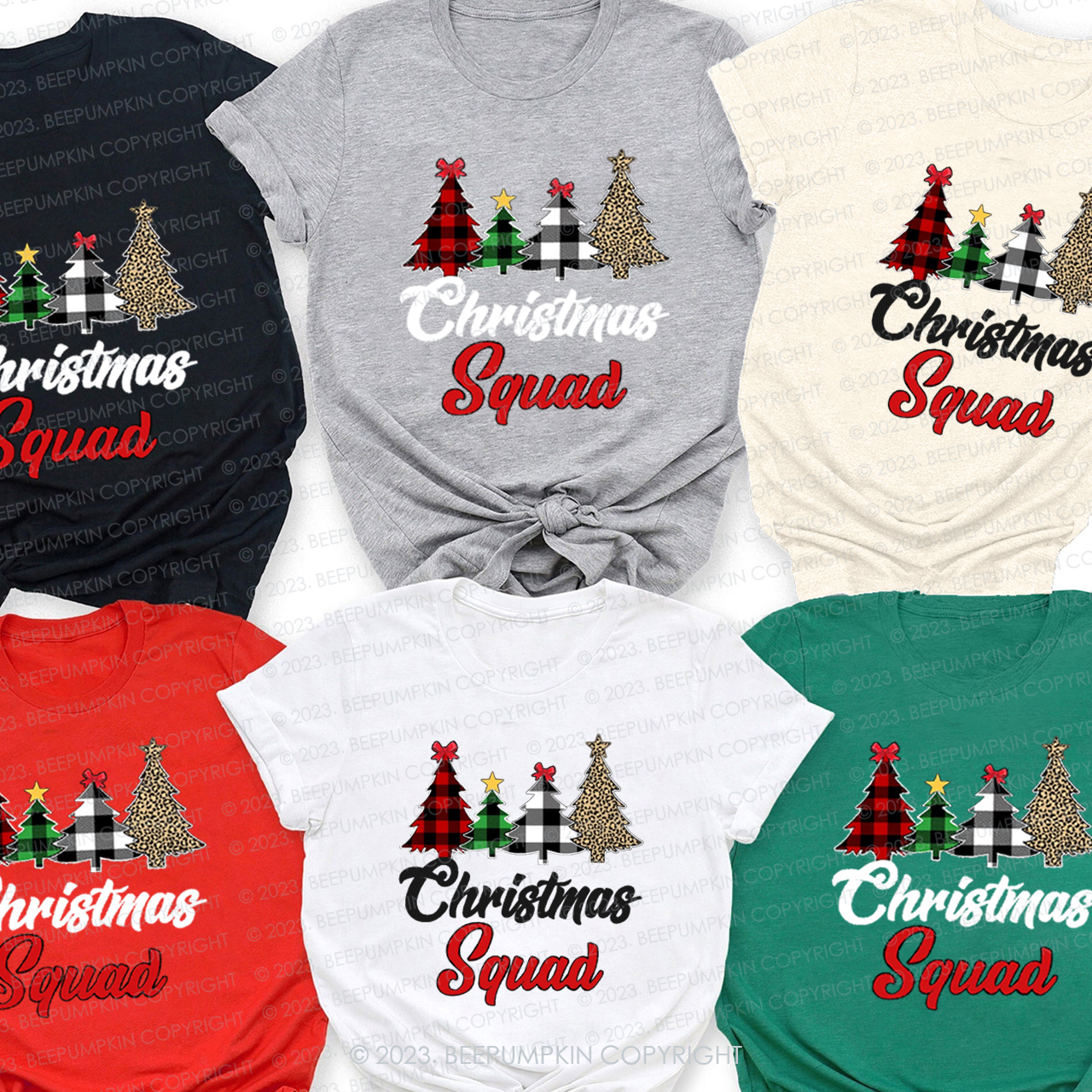 Christmas Squad Party Christmas Tree Matching Shirts