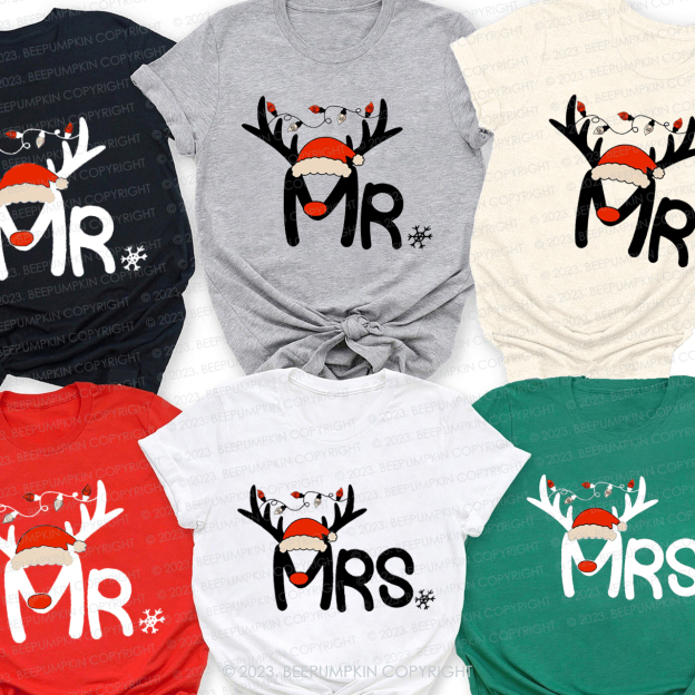 Mr and Mrs Little Christmas Family Matching Shirts