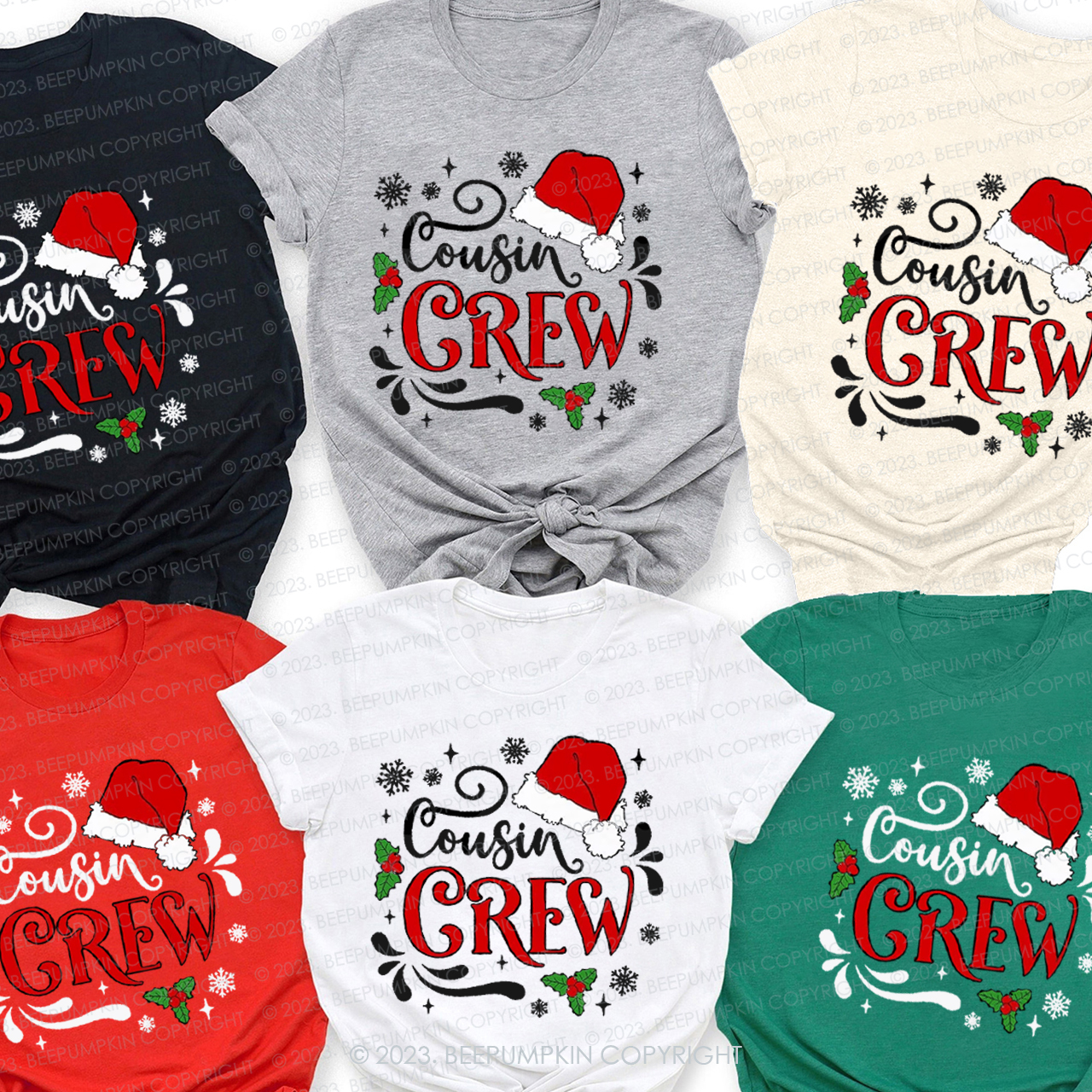 Snow Cousin Crew Christmas Family Matching Shirts