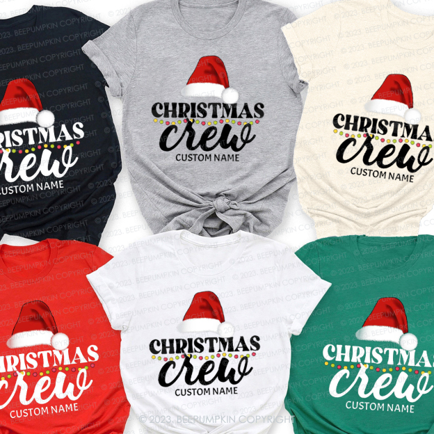 Personalized Lighting Cousin Crew Christmas Family Matching Shirts