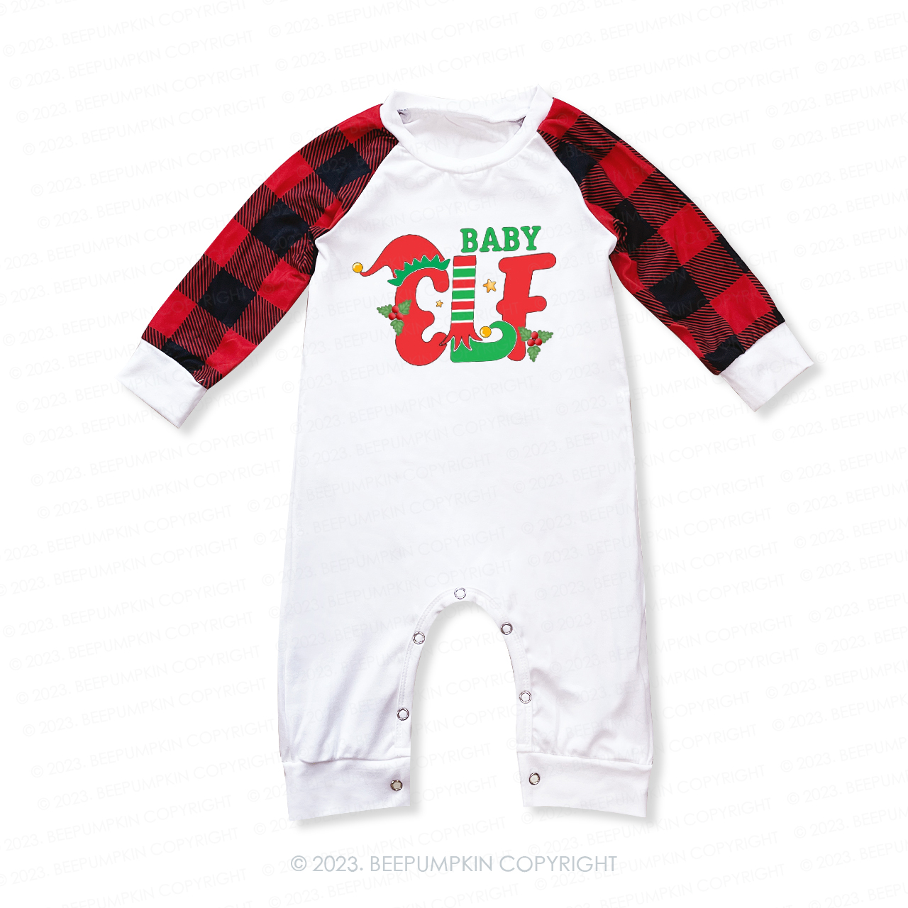 Personalised Cute Elf Christmas  Eve Family Matching Pajamas