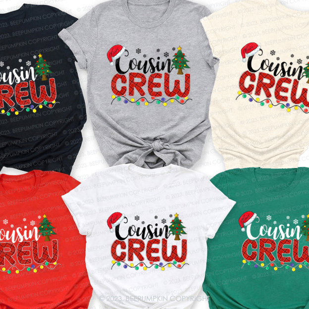 Cousin Crew Funny Christmas Party Matching Shirts