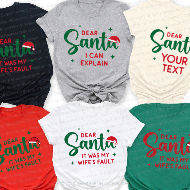 46 Quotes Dear Santa Christmas Family Matching Shirts