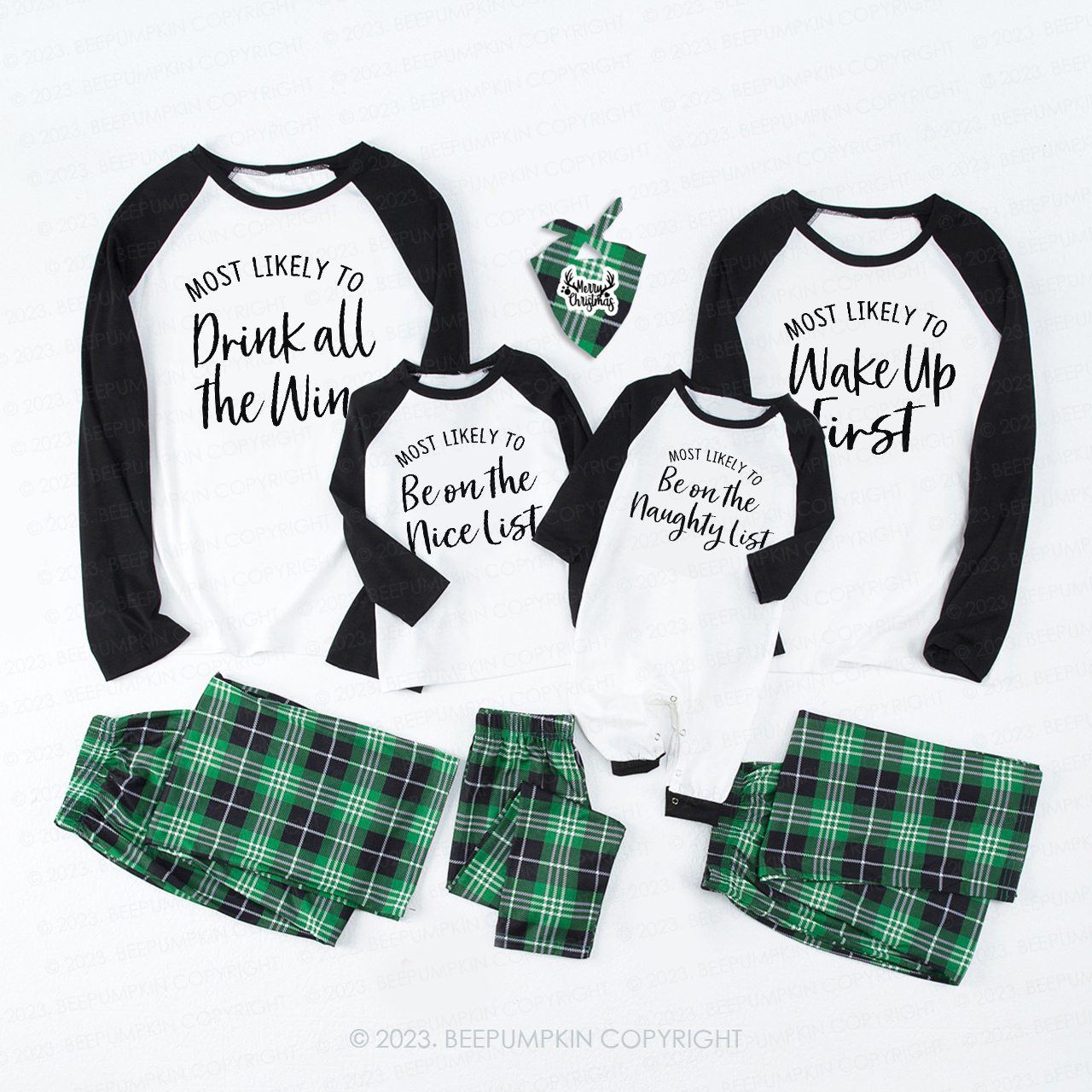 Most Likely To Funny Christmas Party Matching Pajamas
