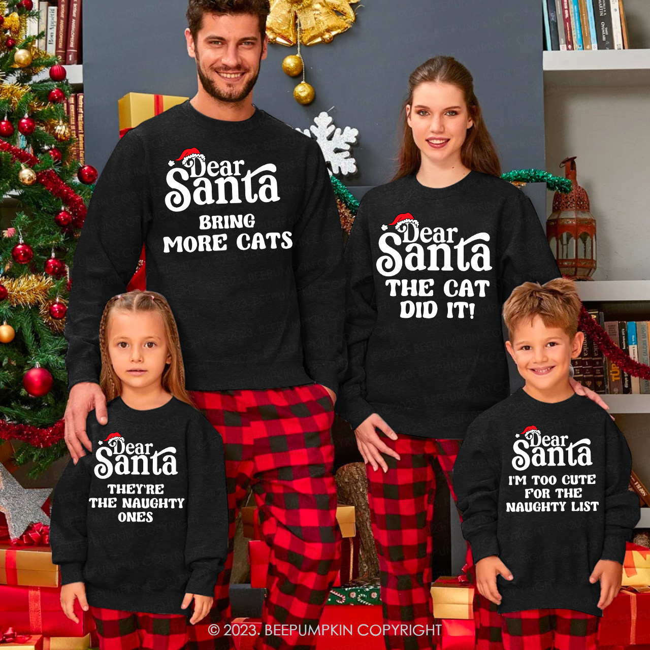 46 Quotes Dear Santa Christmas Family Matching Sweatshirts