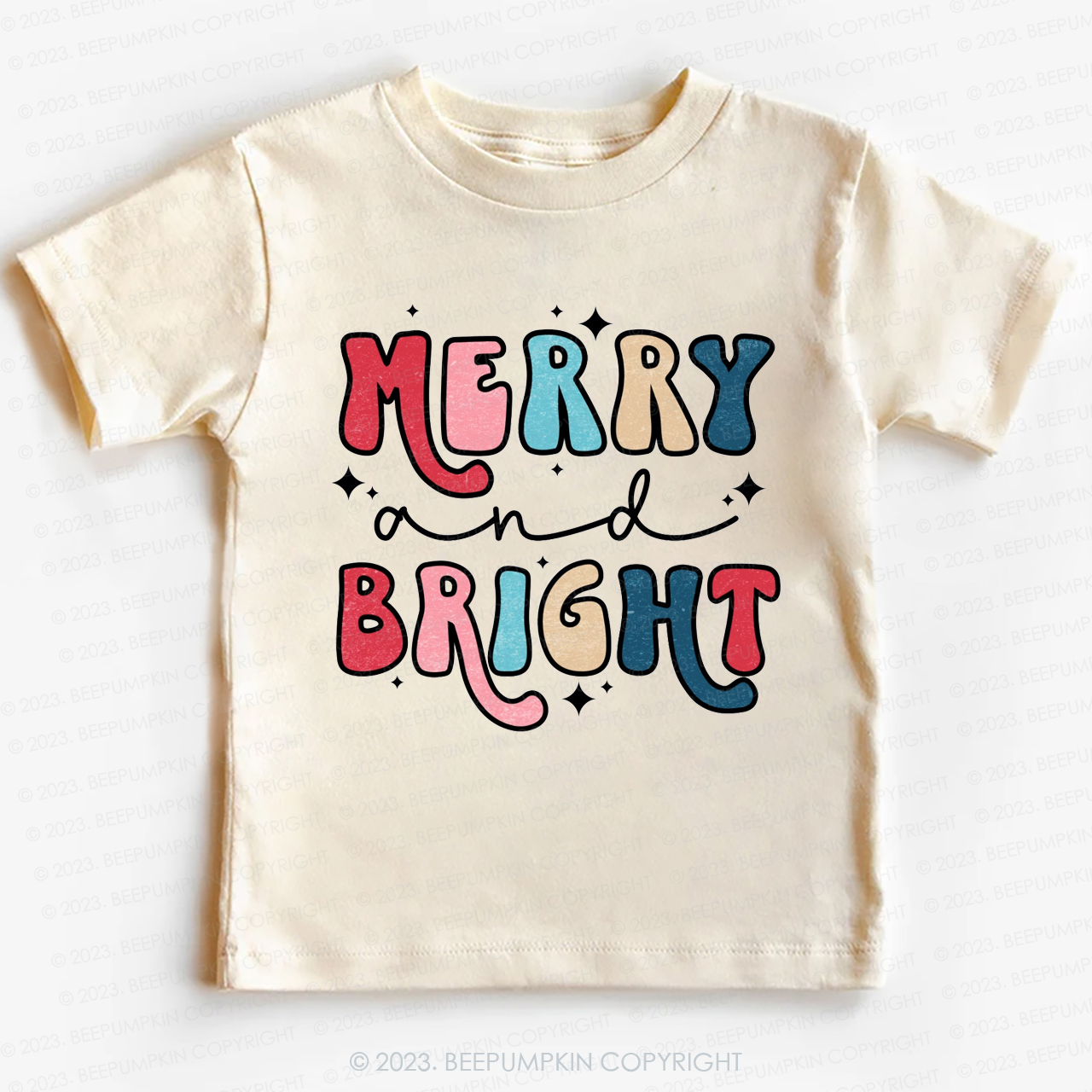 Merry And Bright Cute Christmas -Toddler Tees