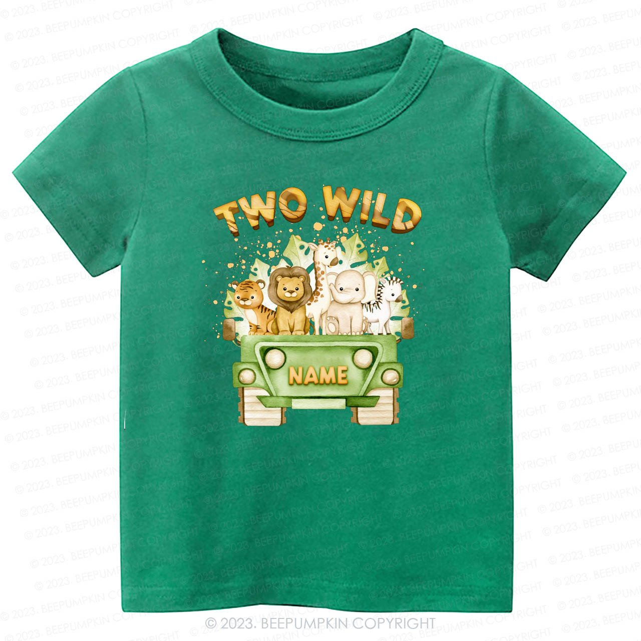 Two Wild Named Safari  -Toddler Tees