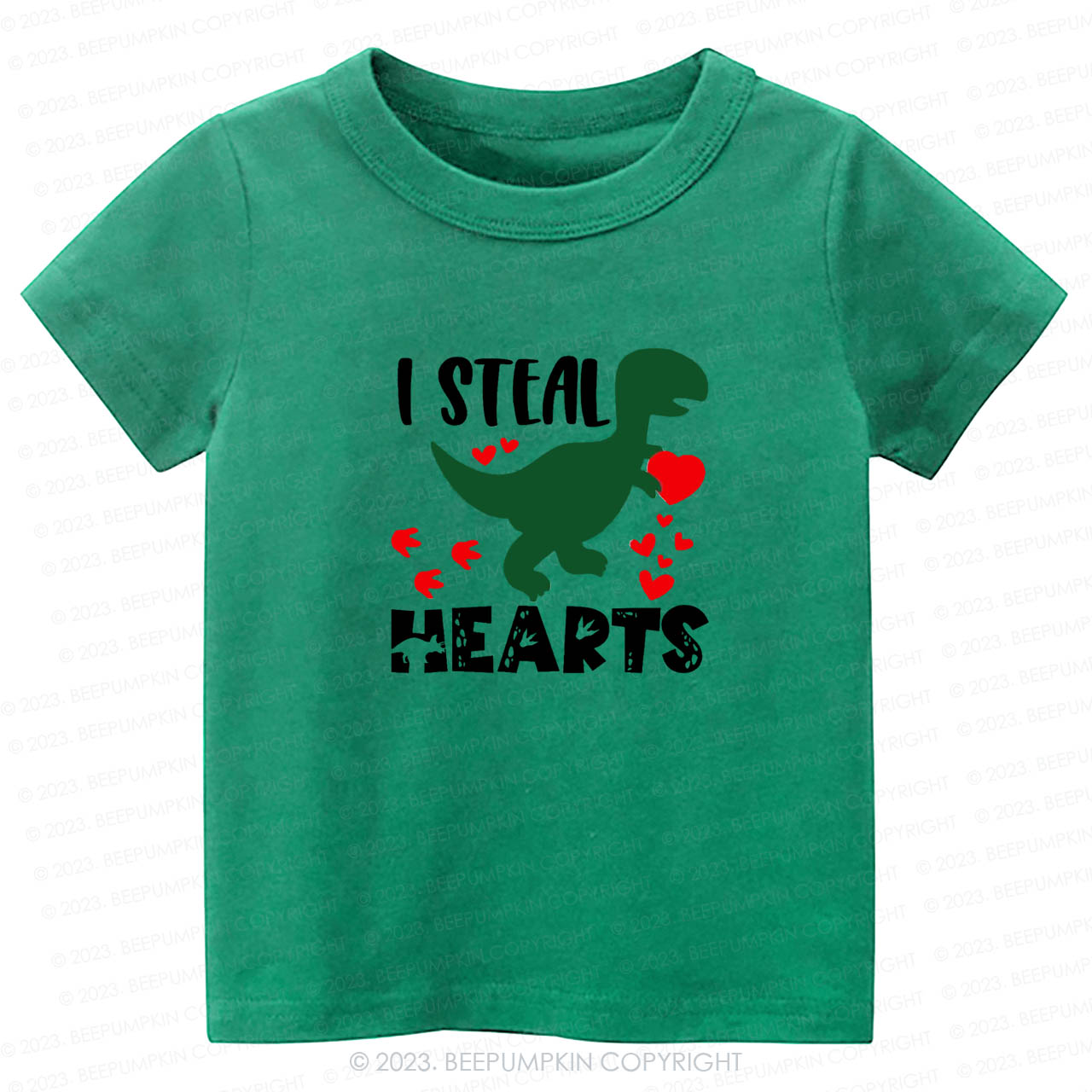 I Steal Hearts Dinosaur Valentine Day -Toddler Tees