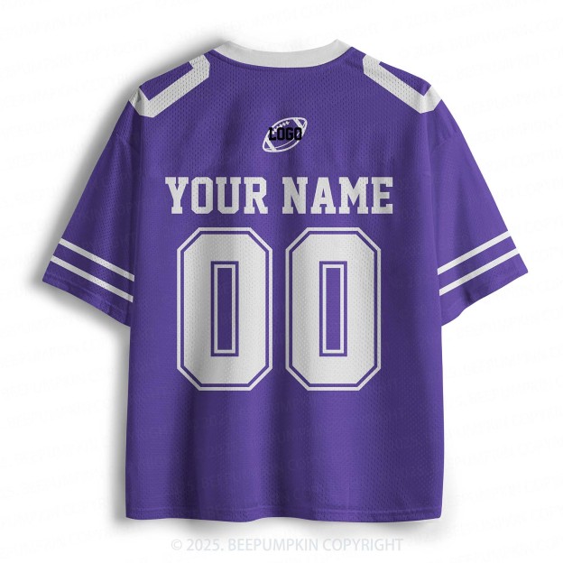 Personalized Team Name & Number Purple Adult Sport Jersey Beepumpkin