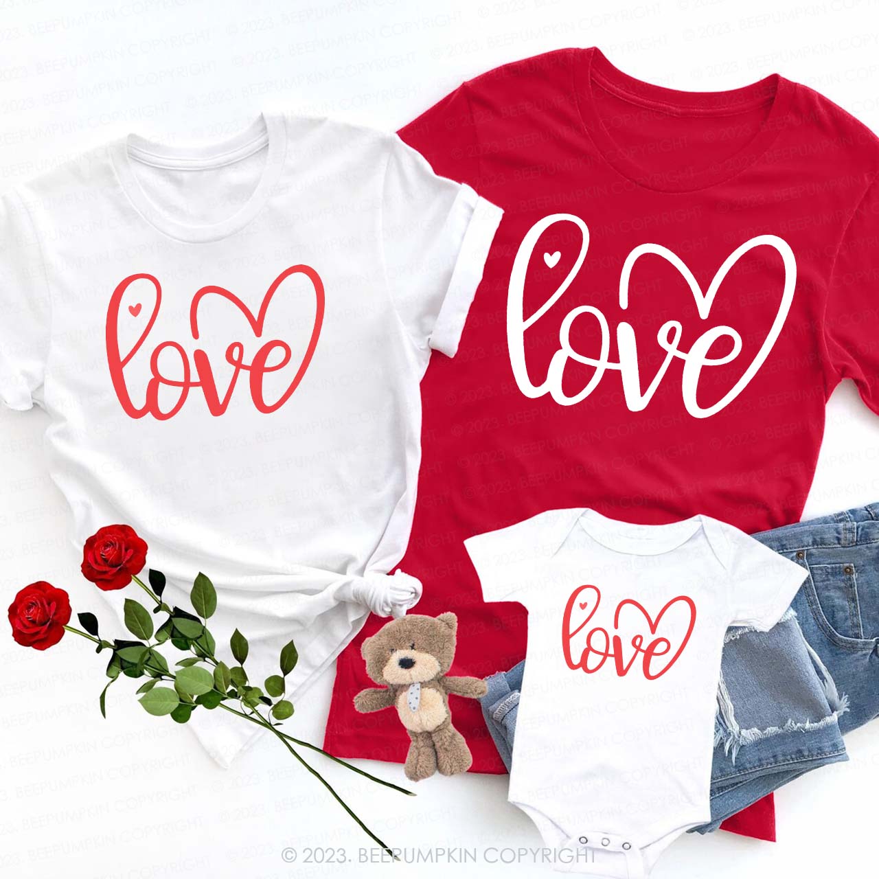 Love & Heart Valentine's Day Matching Shirts