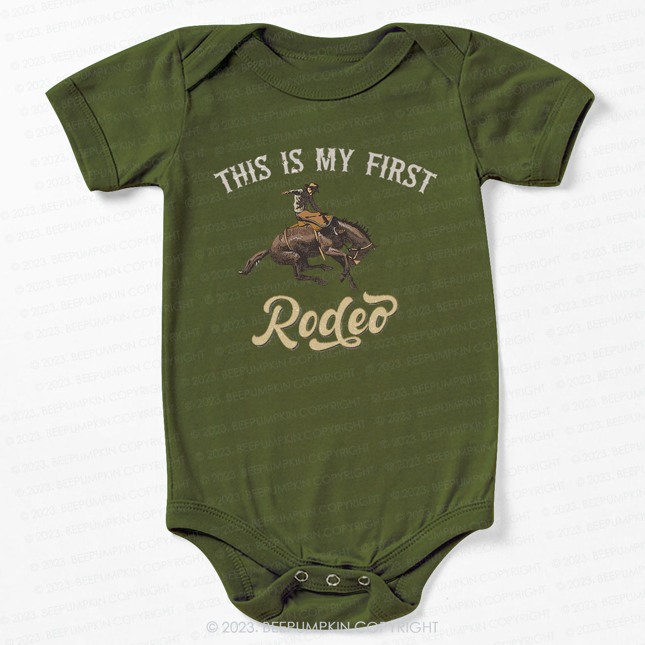 This Is My First Rodeo Cowboy Farm Bodysuit For Baby