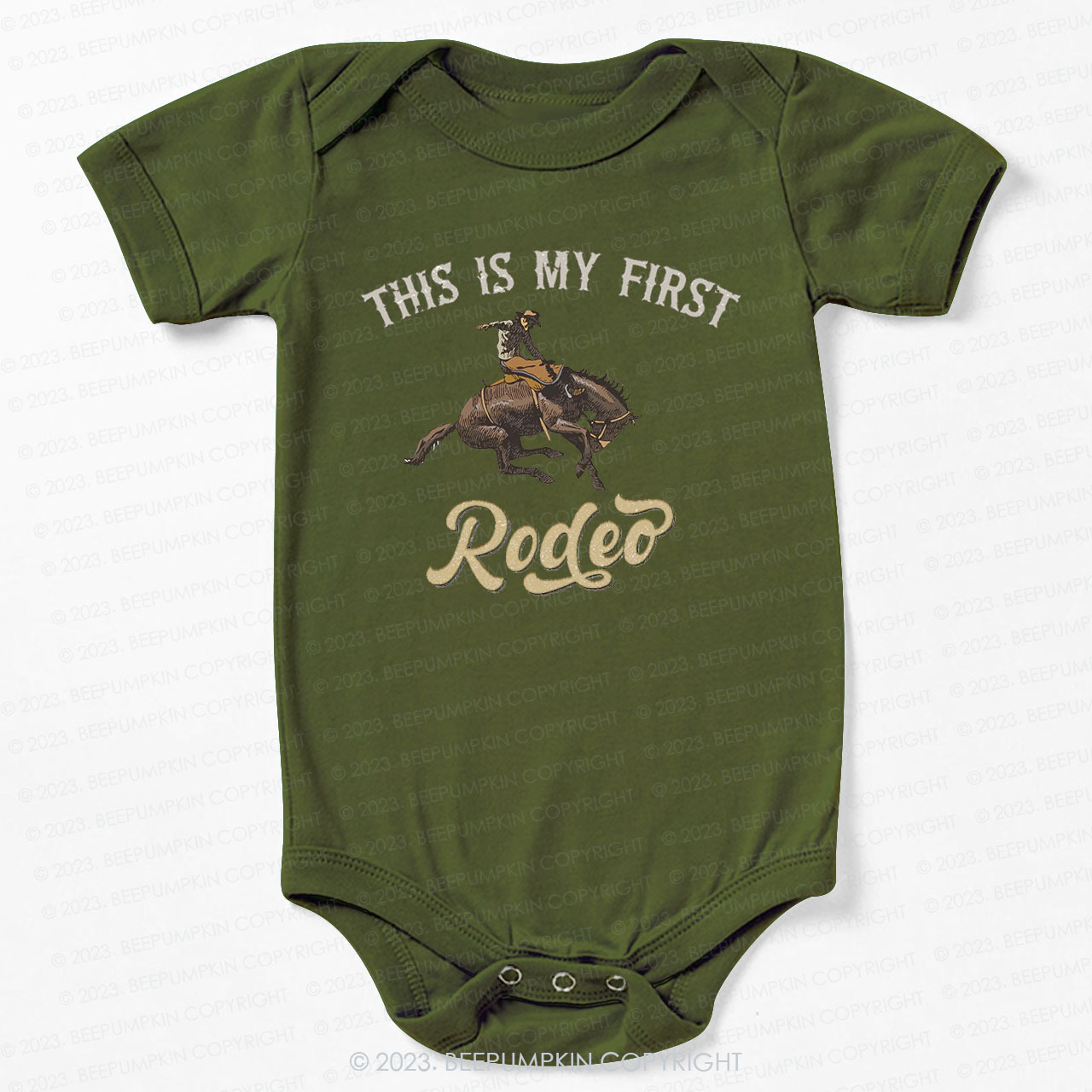 This Is My First Rodeo Cowboy Farm Bodysuit For Baby