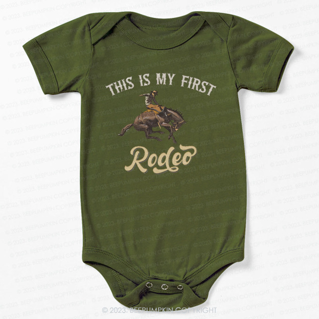 This Is My First Rodeo Cowboy Farm Bodysuit For Baby