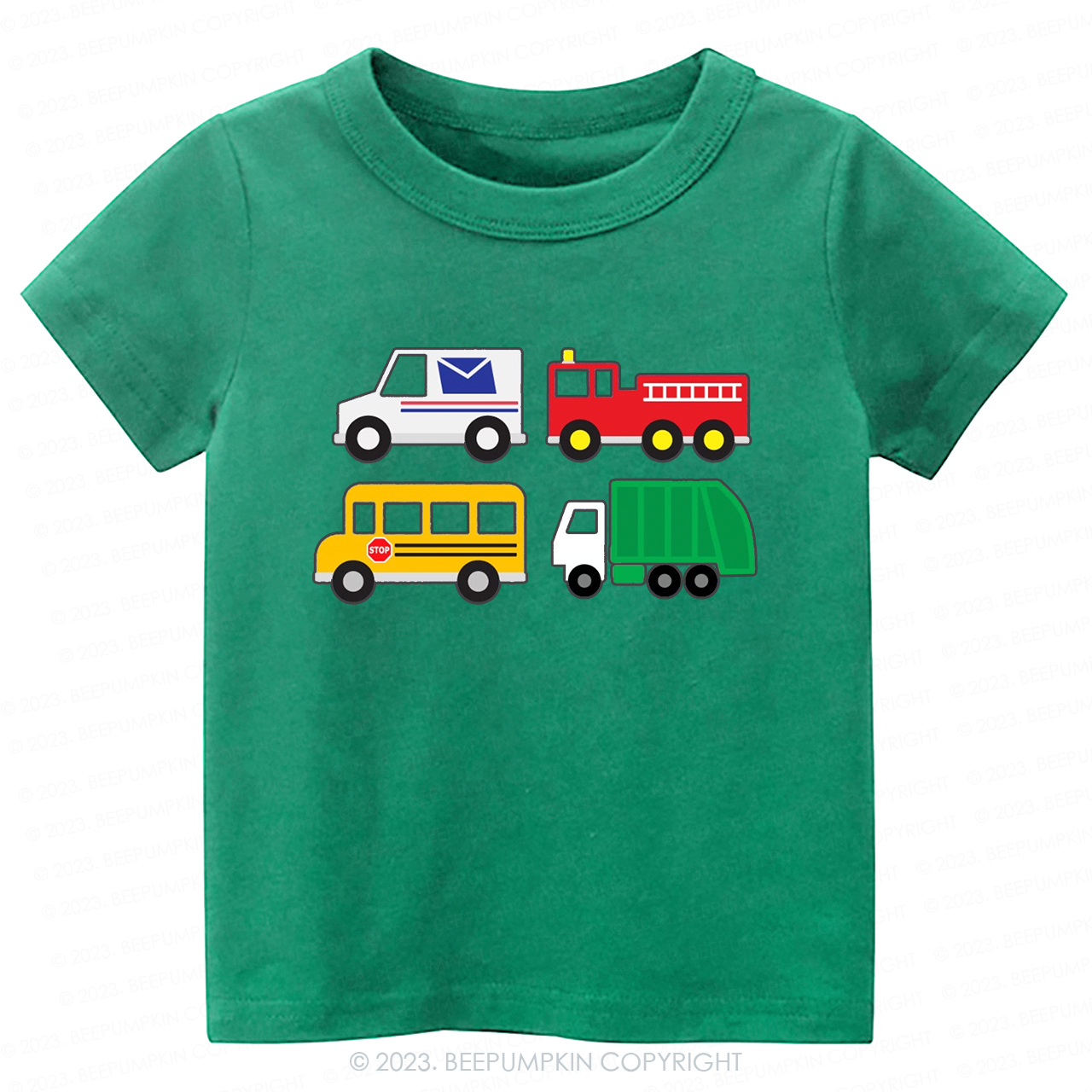 Busy Town Vehicles Firetruck -Toddler Tees