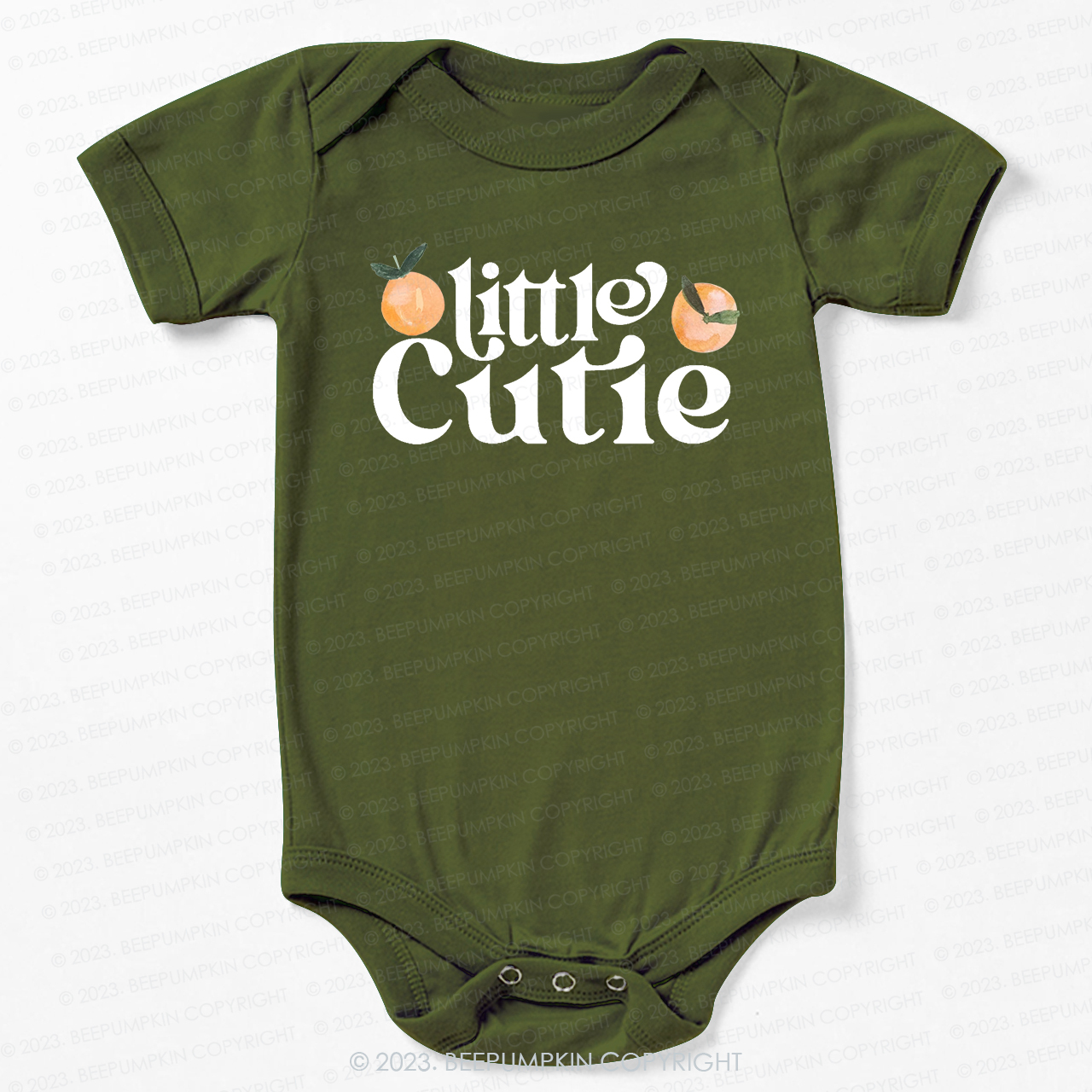Little Cutie Retro Orange Bodysuit For Baby