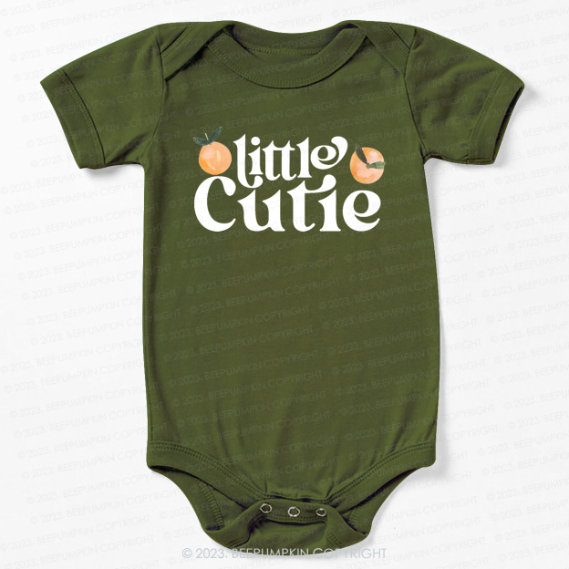 Little Cutie Retro Orange Bodysuit For Baby
