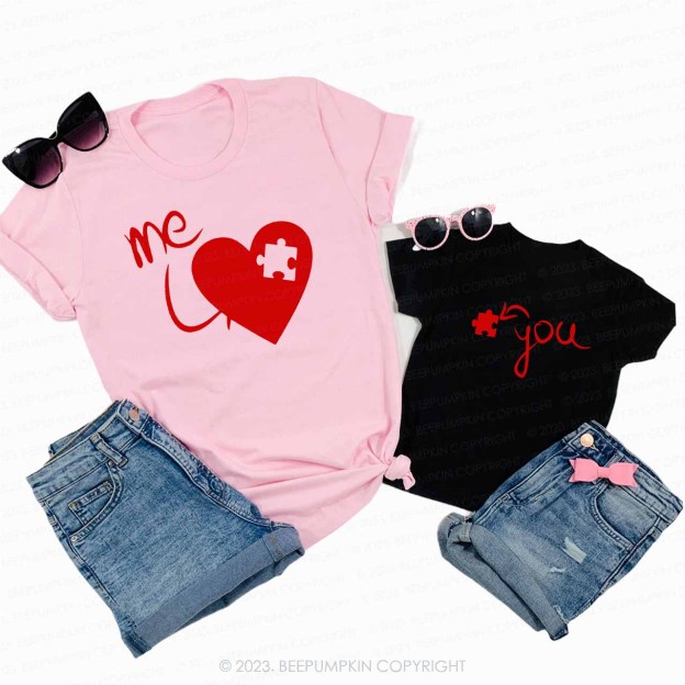 Heart Puzzle Valentine's Family Matching Shirts