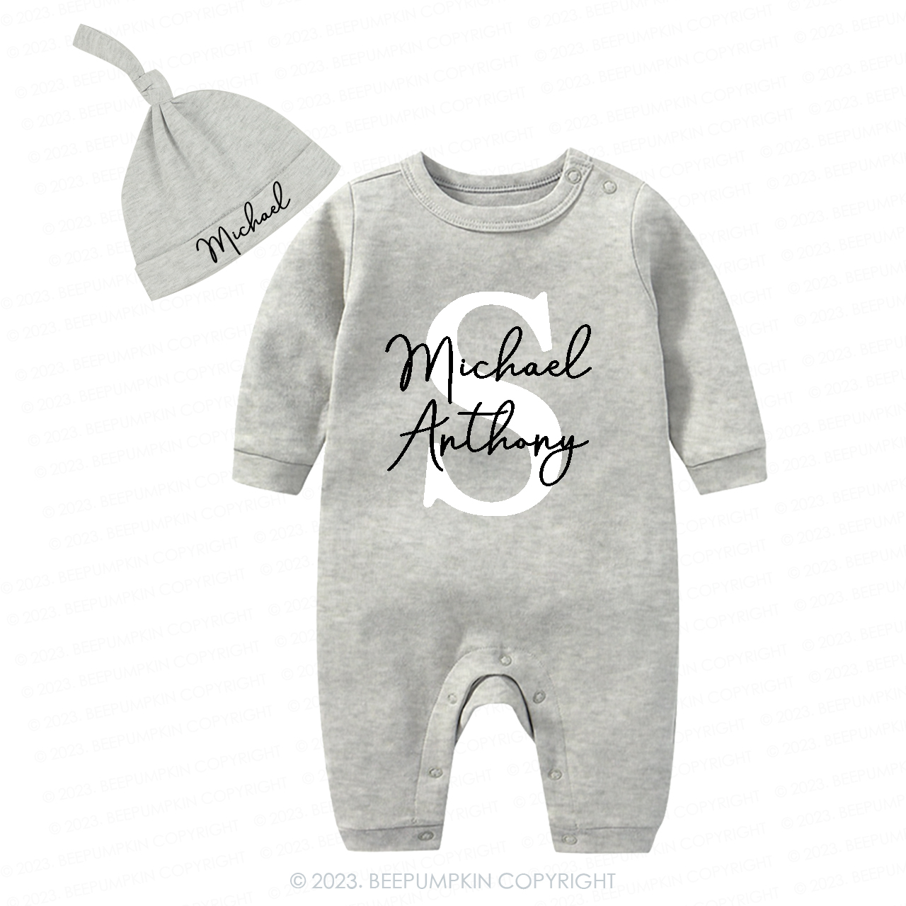7 Colors Personalized Baby Name Unique Romper&Hat