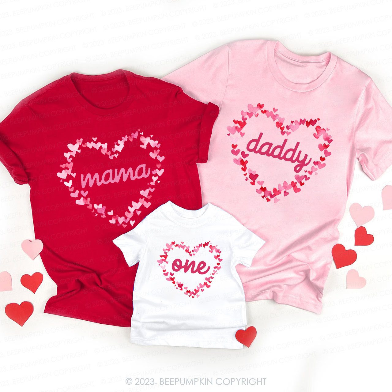 Flower Wreath Little Sweetheart  Matching Valentine‘s Shirts