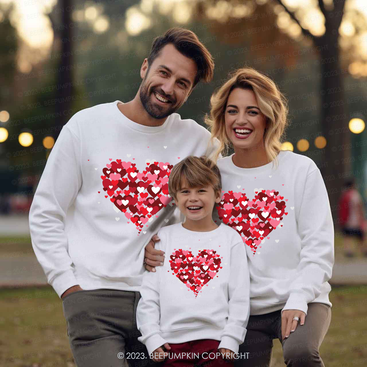 3D Heart Love Valentines Gift For Her Matching Sweatshirt