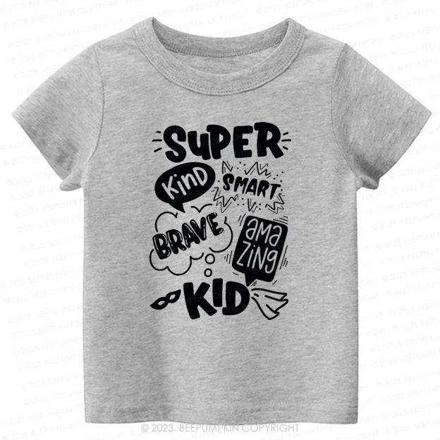 Super Hero Brave Kind Smash -Toddler Tees
