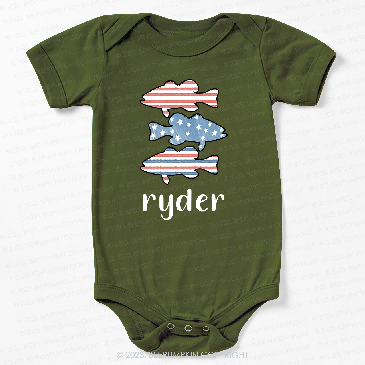 Personalized kid Fishing Gift Bodysuit For Baby