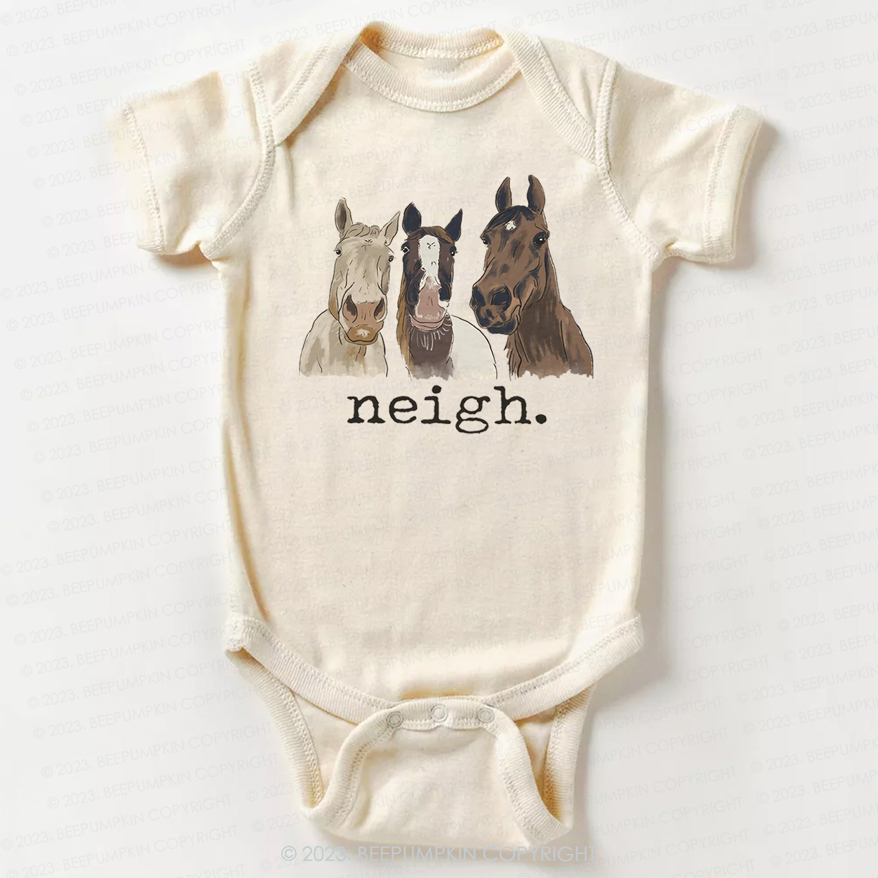 Neigh Horse Farm Bodysuit For Baby