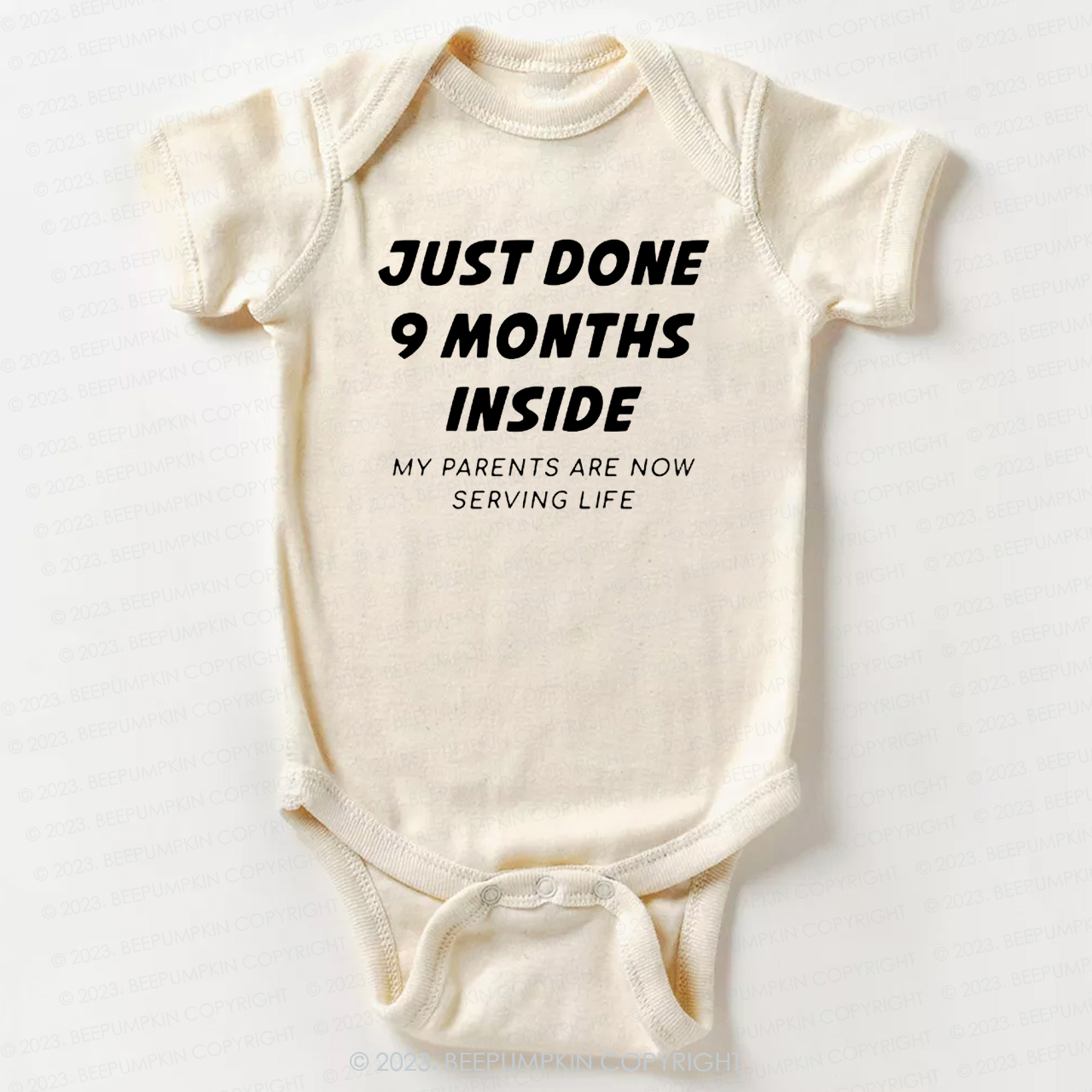 Just Done 9 Months Inside  Bodysuit For Baby