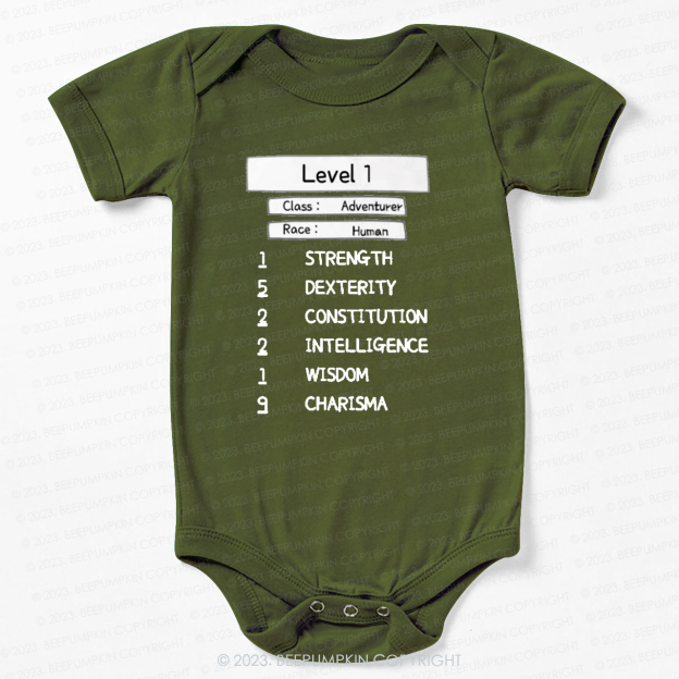 Level 1 Human Adventurer Bodysuit For Baby